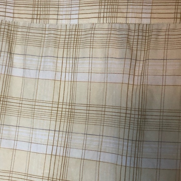 Caribbean Men's Short Sleeve Button Up Shirt Pale Yellow Plaid Size XL - Picture 7 of 8